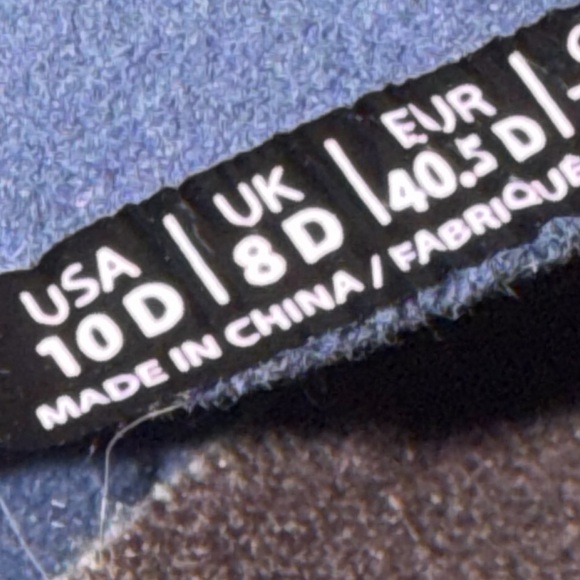 Navy Blue Suede Mules with Brown Strap - Picture 6 of 6